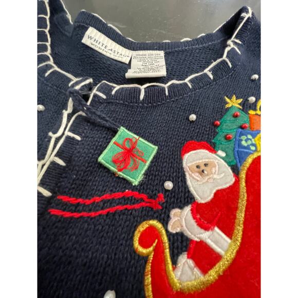 White Stag Embroidered Christmas Full Zip Vest 22W/24W - Picture 8 of 12